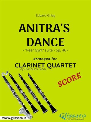 cover image of Anitra's Dance--Clarinet Quartet SCORE